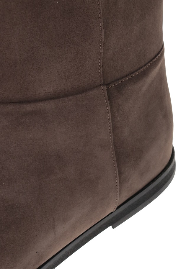 ＜CORSO ROMA 9 (コルソローマ ノーヴェ)＞ヌバックレザーロングブーツ 詳細画像 Brown 6