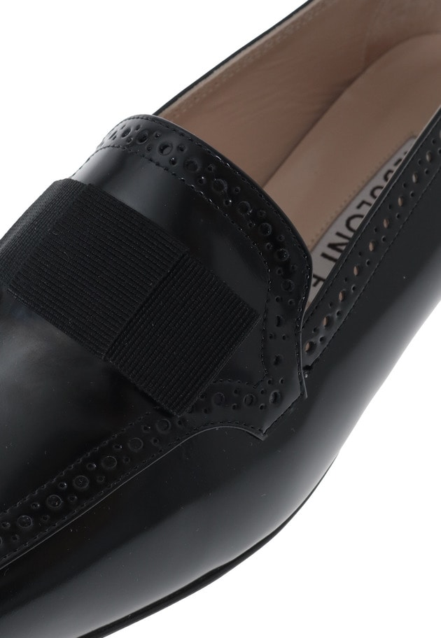 ＜NEBULONI E. (ネブローニ)＞リボンパテントローファー 詳細画像 Black 7