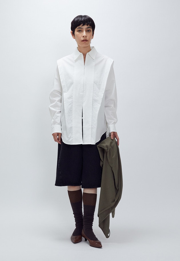 ＜THROW (スロー)＞スクエアスカーフ 詳細画像 Khaki 2