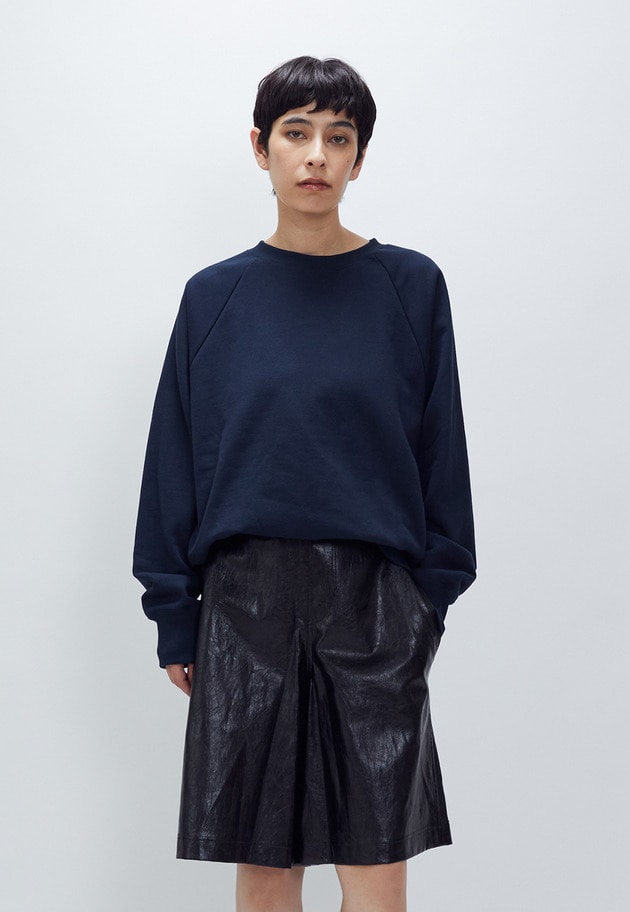 【WEB限定カラーあり】＜SOLto (ソルト)＞レースアップスウェット 詳細画像 Dark navy 2