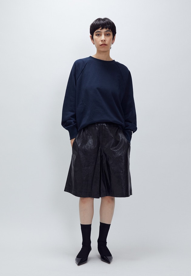 【WEB限定カラーあり】＜SOLto (ソルト)＞レースアップスウェット 詳細画像 Dark navy 5