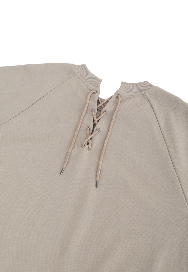 【WEB限定カラーあり】＜SOLto (ソルト)＞レースアップスウェット 詳細画像 Taupe 16