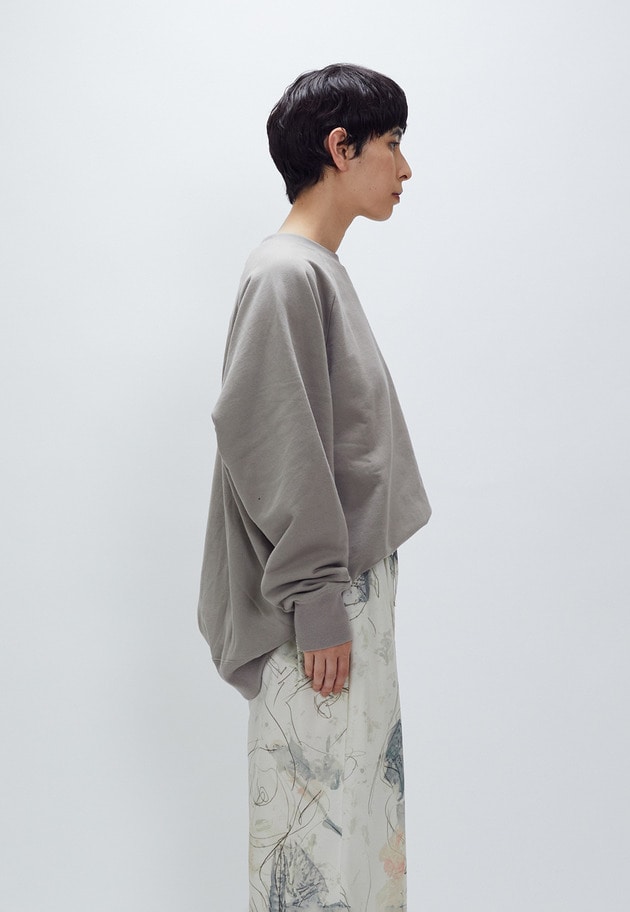 【WEB限定カラーあり】＜SOLto (ソルト)＞レースアップスウェット 詳細画像 Taupe 2