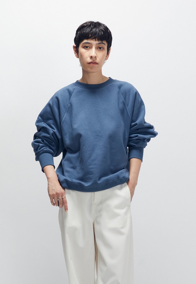 【WEB限定カラーあり】＜SOLto (ソルト)＞レースアップスウェット 詳細画像 Denim 2