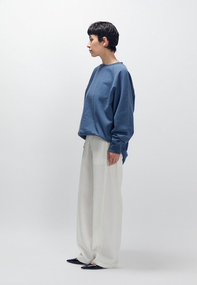 【WEB限定カラーあり】＜SOLto (ソルト)＞レースアップスウェット 詳細画像 Denim 5