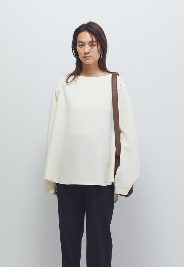 ＜COGTHEBIGSMOKE (コグ ザ ビッグ スモーク)＞“KATE”クルーネックトップス 詳細画像 Offwhite 1