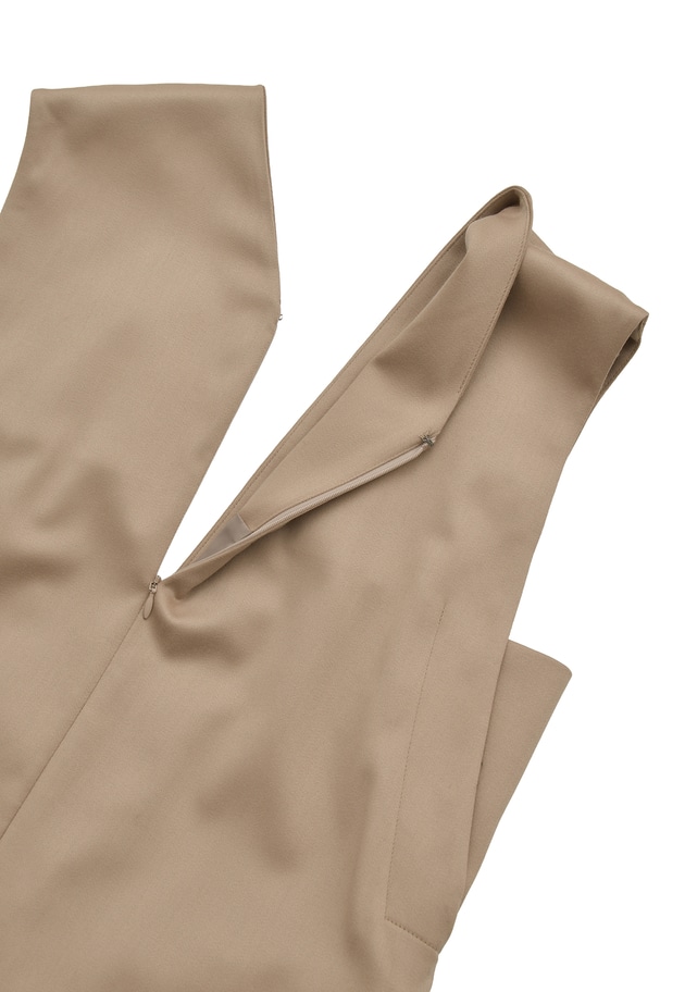 ウールサテンワンピース 詳細画像 Beige 15