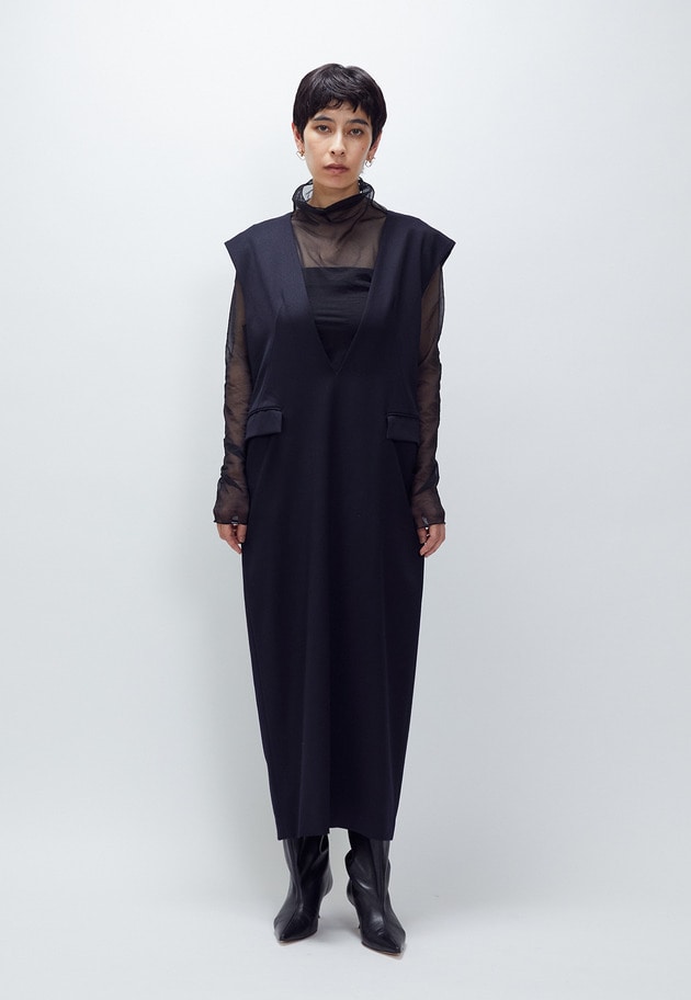 1er arrondissement比翼シャツワンピースウール混 1er arrondissement比翼シャツワンピースウール混 - メルカリ