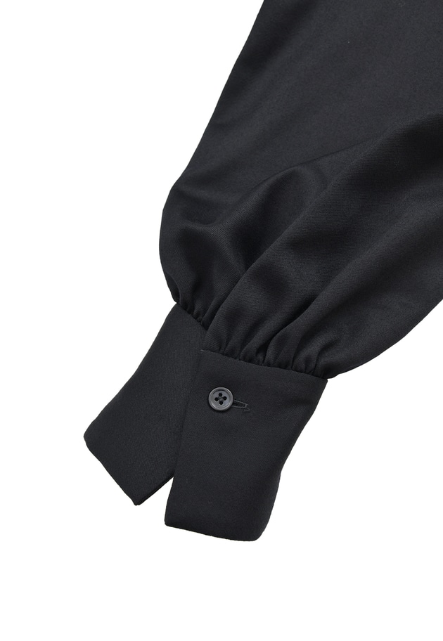 ウールサテンシャツワンピース 詳細画像 Navy 15