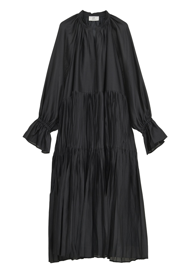 ティアード手絞りプリーツワンピース 詳細画像 Black 11