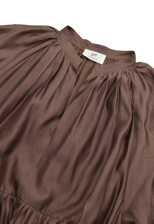 ティアード手絞りプリーツワンピース 詳細画像 WEB限定Brown 13