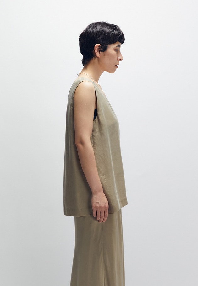 【新色追加2】キュプラフィブリルタンクトップ 詳細画像 Beige 2