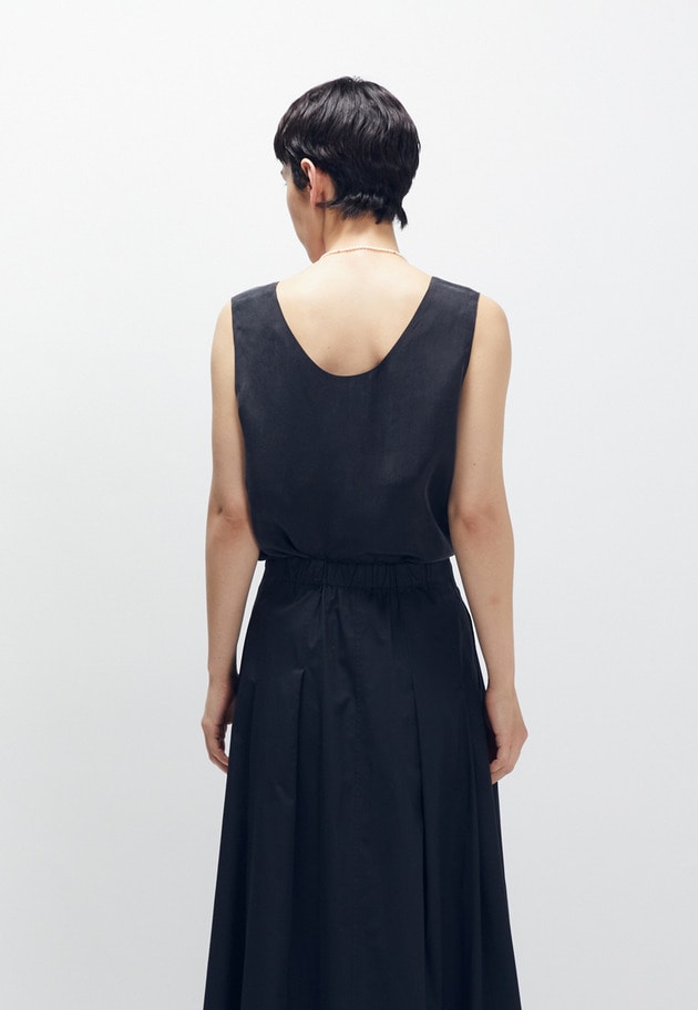 【新色追加2】キュプラフィブリルタンクトップ 詳細画像 Black 2