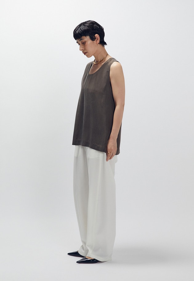 【新色追加2】キュプラフィブリルタンクトップ 詳細画像 Brown 5