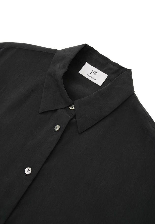 【新色追加2】キュプラフィブリルシャツ 詳細画像 Black 13