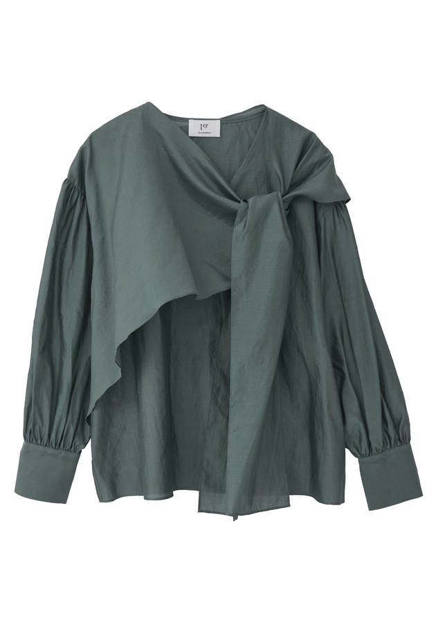シルクボウタイブラウス 詳細画像 Green 11