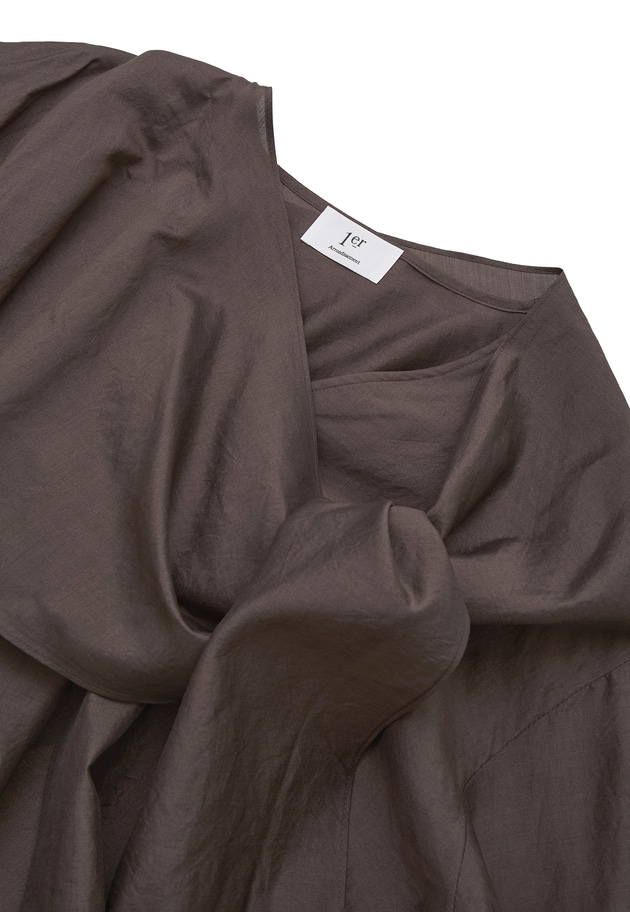 シルクボウタイブラウス 詳細画像 Brown 13