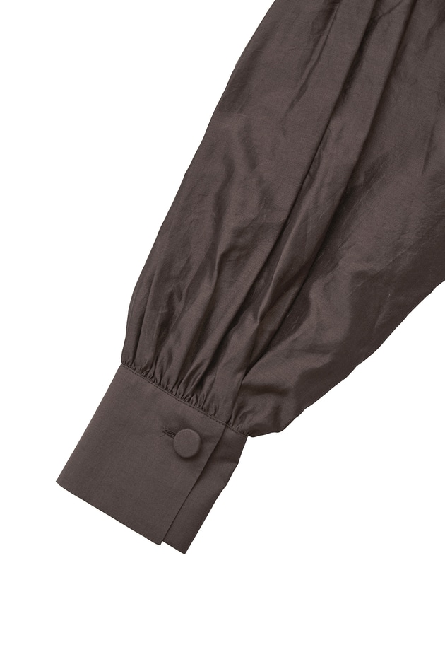 シルクボウタイブラウス 詳細画像 Brown 14