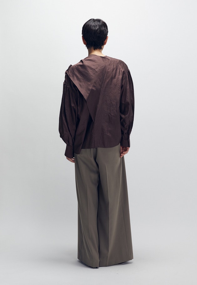 THE LOW　ザロウ　ブラウス　ボウタイ　長袖　シルク　絹　トップス THE LOW ザロウ ブラウス ボウタイ 長袖 シルク 絹 トップス