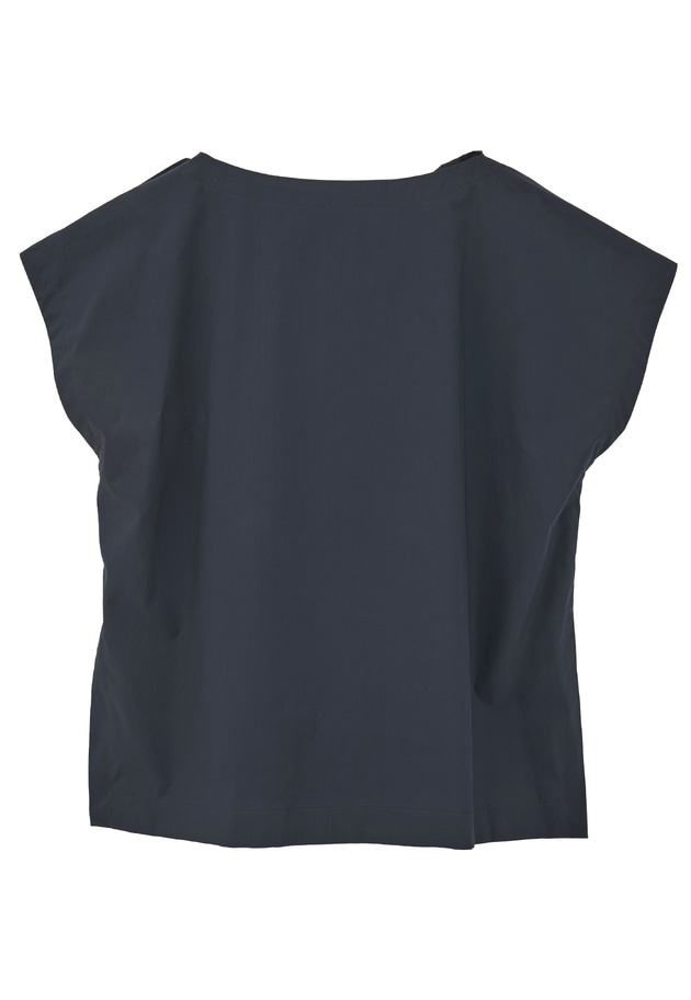 コットンポリエステルライトタフタブラウス 詳細画像 Navy 12