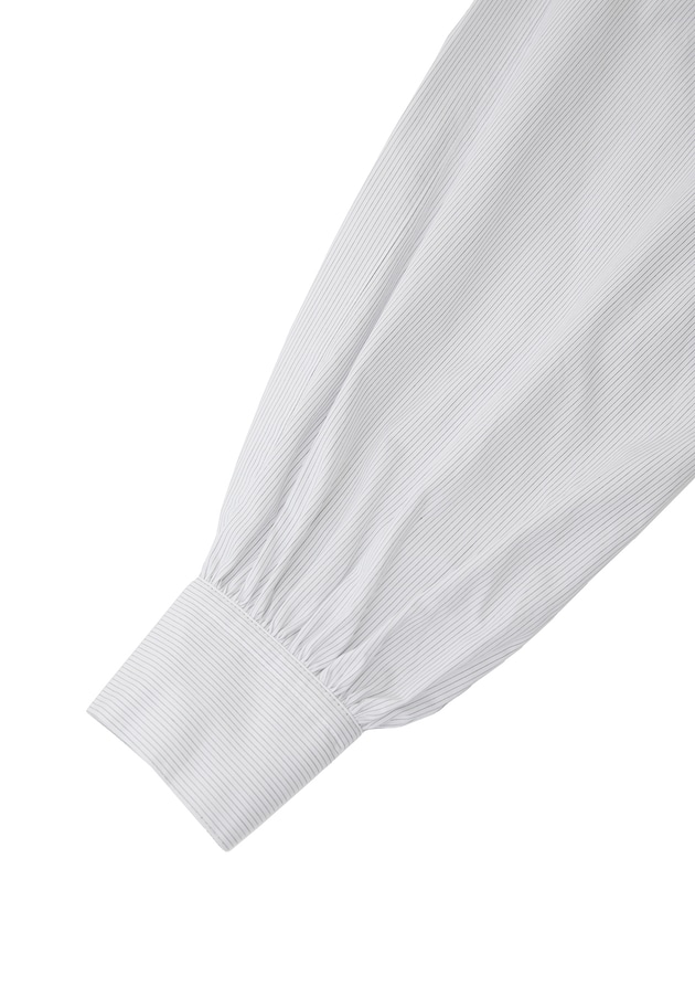 コットンポプリンバンドカラーシャツ 詳細画像 Stripe 14