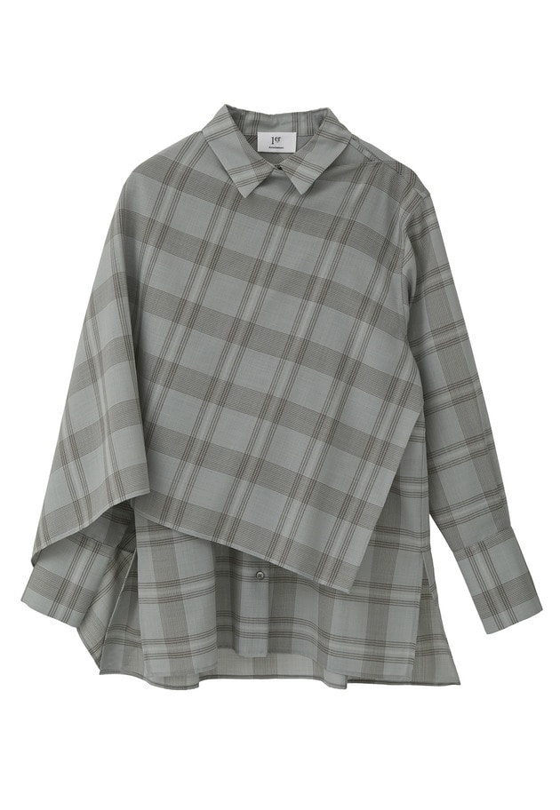 TWチェックスカーフシャツ 詳細画像 Green 7