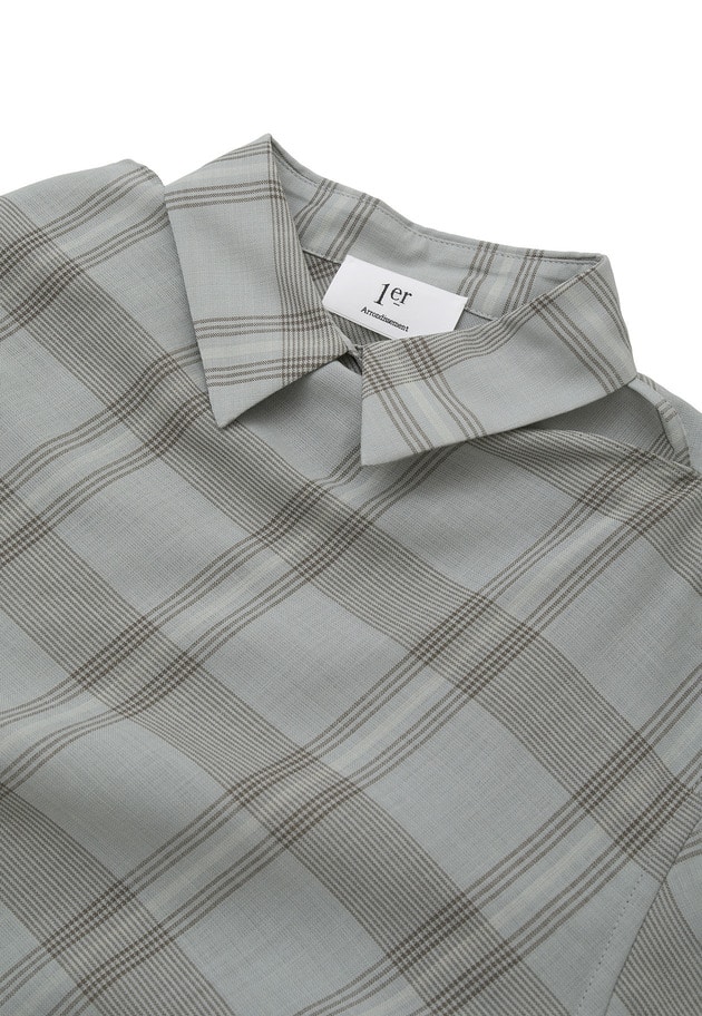 TWチェックスカーフシャツ 詳細画像 Green 9