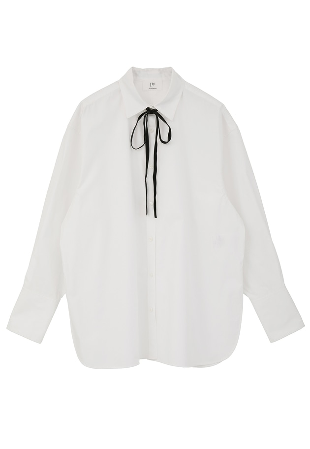 ベロアリボンレギュラーカラーシャツ 詳細画像 White 11