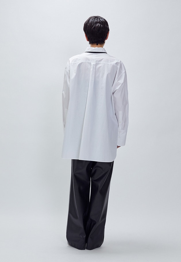 ベロアリボンレギュラーカラーシャツ 詳細画像 White 4