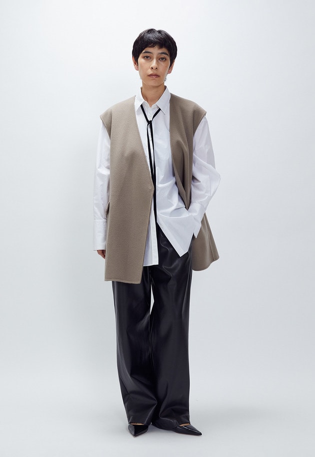 ベロアリボンレギュラーカラーシャツ 詳細画像 White 5