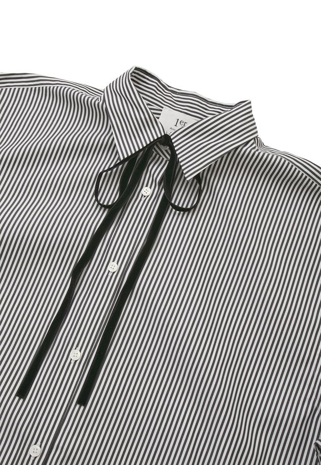 ベロアリボンレギュラーカラーシャツ 詳細画像 Stripe 13