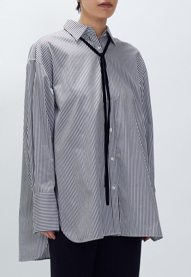 ベロアリボンレギュラーカラーシャツ 詳細画像 Stripe 2