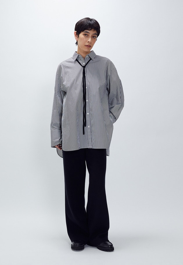 ベロアリボンレギュラーカラーシャツ 詳細画像 Stripe 4