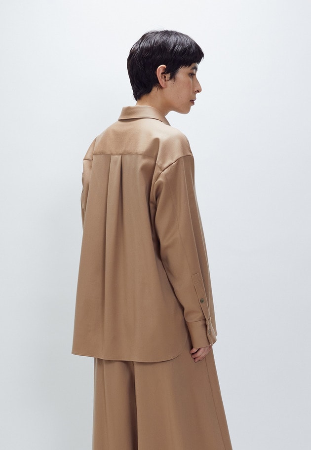 ウールサテンシャツ 詳細画像 Beige 2