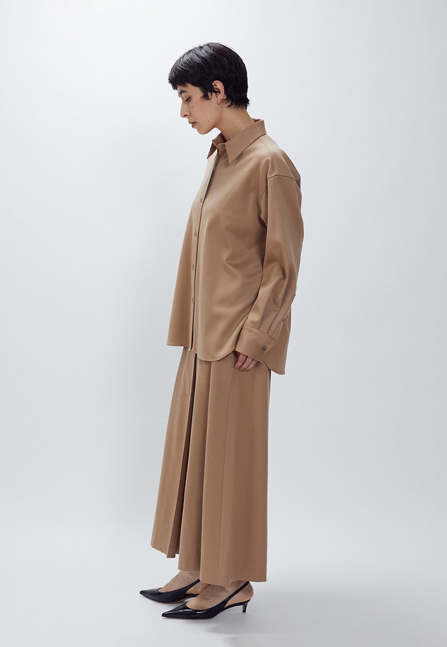 ウールサテンシャツ 詳細画像 Beige 5