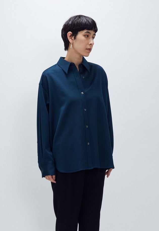 ウールサテンシャツ 詳細画像 Green 2