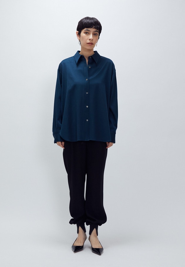 ウールサテンシャツ 詳細画像 Green 4