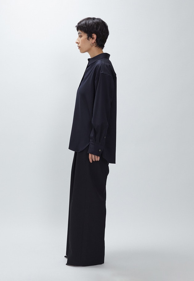 ウールサテンシャツ 詳細画像 Navy 6