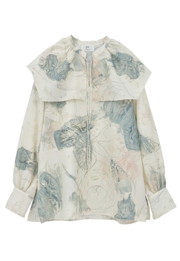 アートプリントスクエアカラーブラウス】｜1er Arrondissement