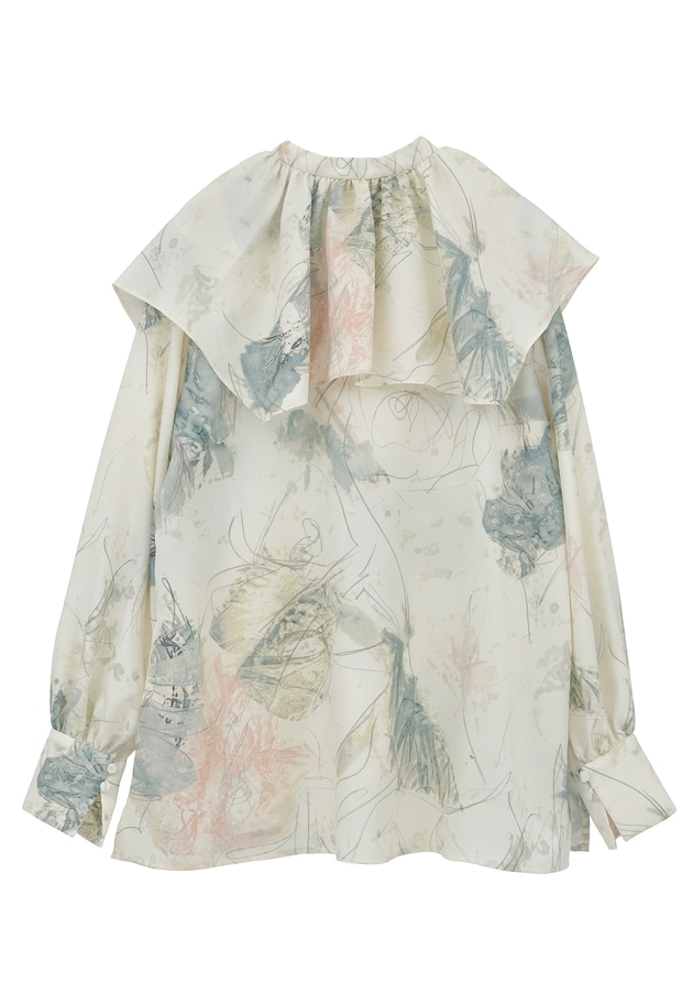 アートプリントスクエアカラーブラウス 詳細画像 Offwhite 12