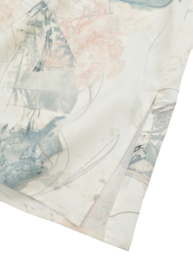 アートプリントスクエアカラーブラウス 詳細画像 Offwhite 15