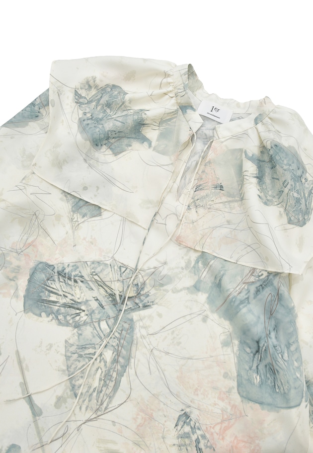 アートプリントスクエアカラーブラウス 詳細画像 Offwhite 16