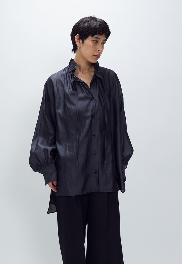 ニュアンスブラウス 詳細画像 Black 2