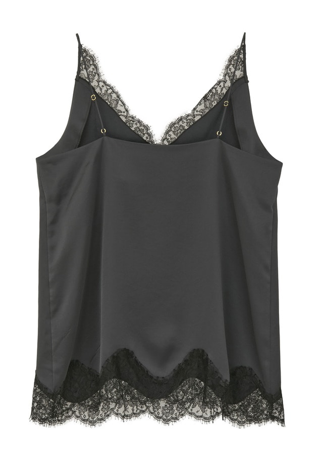 【追加】レースサテンキャミソール 詳細画像 Charcoal 11