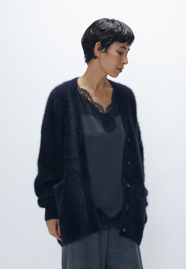 【追加】レースサテンキャミソール 詳細画像 Charcoal 3