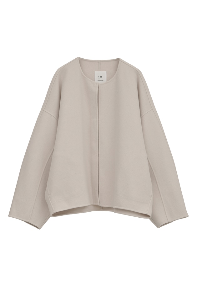 ダブルビーバーコクーンショートコート 詳細画像 Offwhite 11