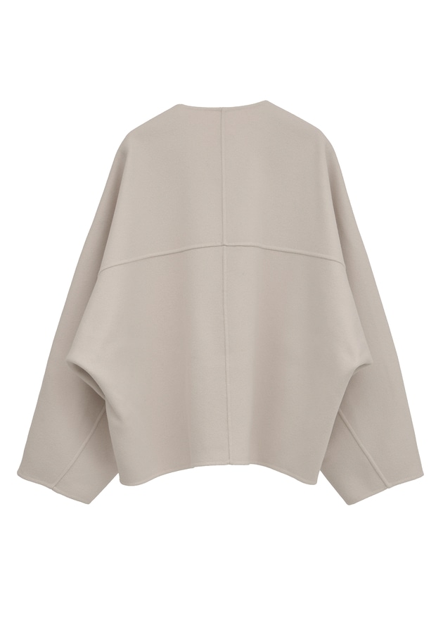 ダブルビーバーコクーンショートコート 詳細画像 Offwhite 12