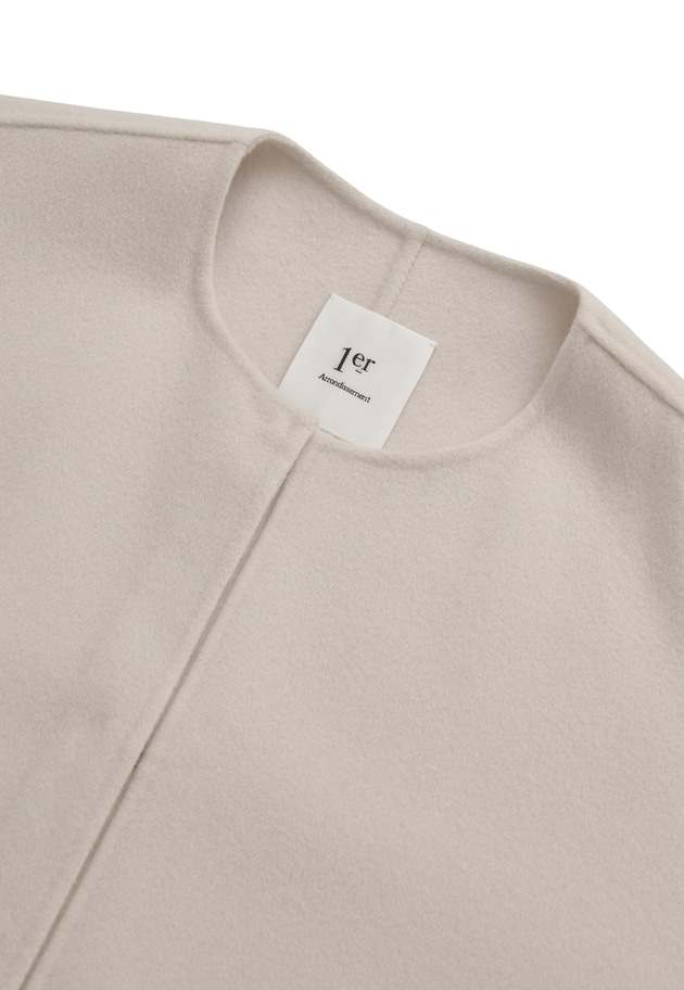 ダブルビーバーコクーンショートコート 詳細画像 Offwhite 13