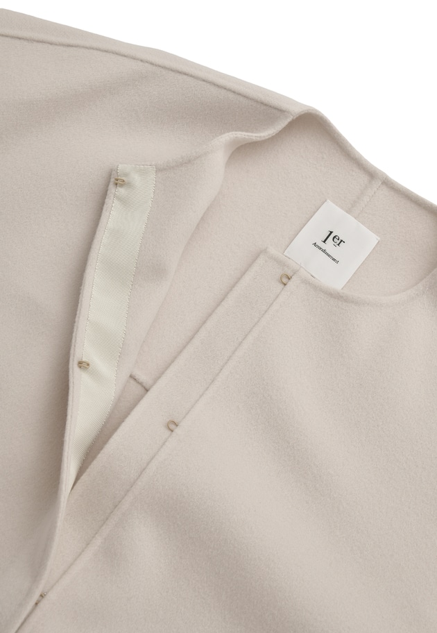 ダブルビーバーコクーンショートコート 詳細画像 Offwhite 14