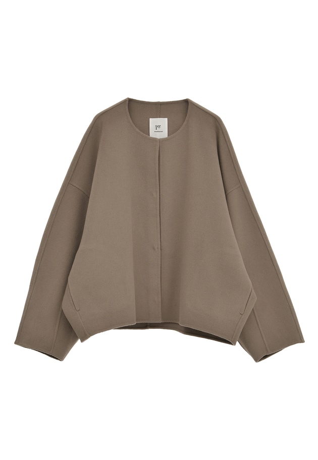 ダブルビーバーコクーンショートコート 詳細画像 Mocha 11